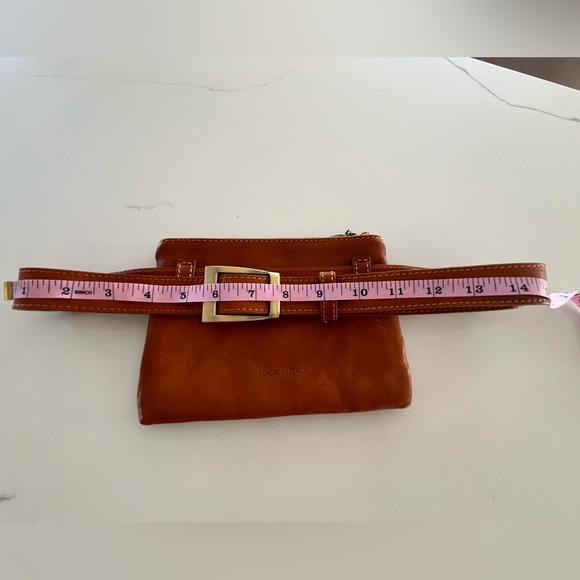 Pratesi Firenze - Italian Leather Studded
Belt Bag Fanny Pack Tan Brown Caramel - Picture 12 of 13